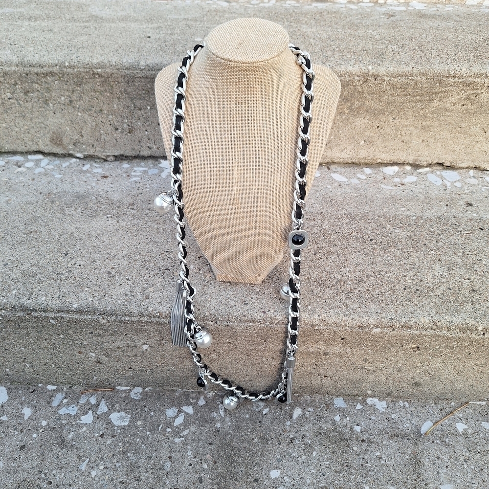 Chico's Black and Silver Chain Necklace